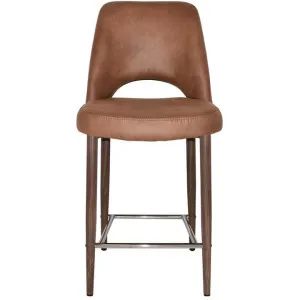 Albury Commercial Grade Eastwood Fabric Counter Stool, Metal Leg, Tan / Light Walnut by Eagle Furn, a Bar Stools for sale on Style Sourcebook