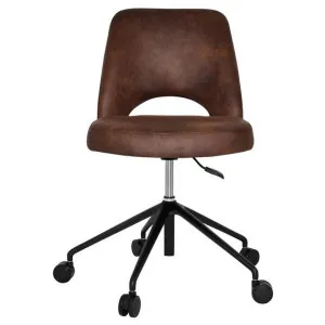 Albury Commercial Grade Eastwood Fabric Gas Lift Office Chair, V2, Bison / Black by Eagle Furn, a Chairs for sale on Style Sourcebook