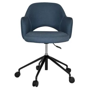 Albury Commercial Grade Gravity Fabric Gas Lift Office Armchair, V2, Denim / Black by Eagle Furn, a Chairs for sale on Style Sourcebook