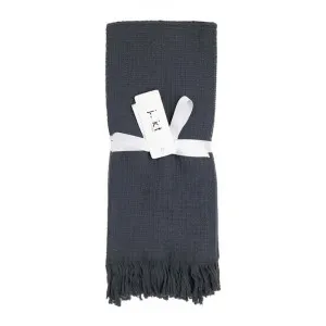 Camila Waffle Cotton Hand Towel, Set of 2, Coal by j.elliot HOME, a Towels & Washcloths for sale on Style Sourcebook