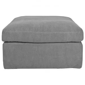 Austinmer Fabric Slipcover Ottoman, Slate Grey by Affinity Furniture, a Ottomans for sale on Style Sourcebook