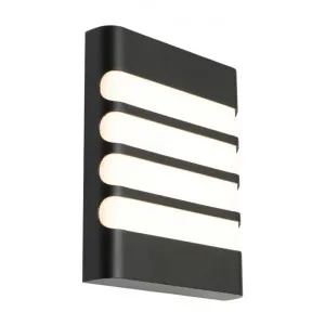 Odessa Grill Coastal Rated IP65 Exterior LED Wall Light, 10W, CCT, Black by Cougar Lighting, a Outdoor Lighting for sale on Style Sourcebook