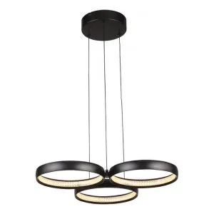 Olympus Aluminium Dimmable LED Ring Pendant Light, 3 Light, CCT, Black by Cougar Lighting, a Pendant Lighting for sale on Style Sourcebook