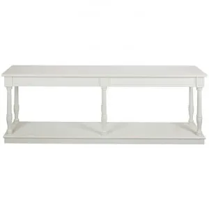 Luxe Elm Timber Console Table, 210cm, White by Florabelle, a Console Table for sale on Style Sourcebook