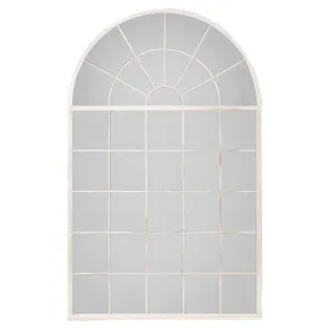 Felbridge Iron Lattice Frame Arc Wall Mirror, 160cm, Rustic White by Casa Bella, a Mirrors for sale on Style Sourcebook