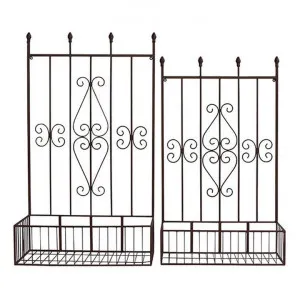 Kent 2 Piece Iron Wall Planter Holder Set, Tall by French Country Collection, a Wall Shelves & Hooks for sale on Style Sourcebook