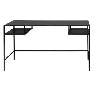 Jurgen Industrial Iron Open Shelf Desk, 120cm by Provencal Treasures, a Desks for sale on Style Sourcebook