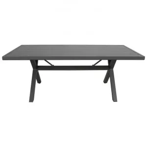 Ballebro Aluminium Outdoor Trestle Dining Table, 200cm, Gunmetal by Dodicci, a Tables for sale on Style Sourcebook