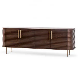Bresso 4 Door Buffet Table, 220cm, Walnut by Conception Living, a Sideboards, Buffets & Trolleys for sale on Style Sourcebook
