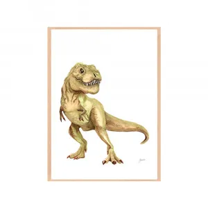 Maximus Tyrannosaurus T-Rex Dinosaur Fine Art Print | FRAMED Tasmanian Oak Boxed Frame A3 (29.7cm x 42cm) by Luxe Mirrors, a Artwork & Wall Decor for sale on Style Sourcebook