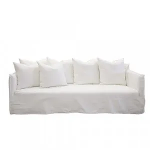 Como Linen Standard Sofa Cover White - 3.5 Seater by James Lane, a Sofas for sale on Style Sourcebook