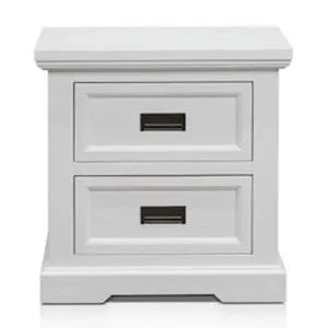 Aspen Bedside Table Brushed White - 2 Drawer by James Lane, a Bedside Tables for sale on Style Sourcebook