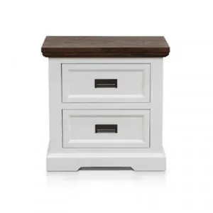Aspen Bedside Table Two Tone - 2 Drawer by James Lane, a Bedside Tables for sale on Style Sourcebook