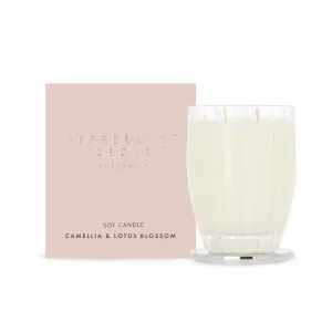 Peppermint Grove Camellia & Lotus Blossom Large Soy Candles 370g by James Lane, a Candles for sale on Style Sourcebook