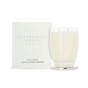 Peppermint Grove Lily & Lotus Flower Large Soy Candles 370g by James Lane, a Candles for sale on Style Sourcebook