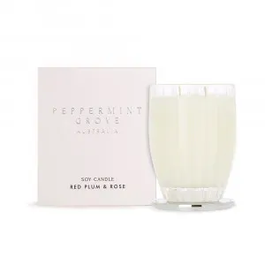 Peppermint Grove Red Plum & Rose Large Soy Candles 370g by James Lane, a Candles for sale on Style Sourcebook
