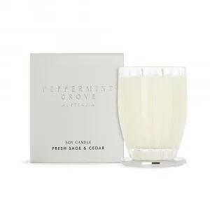 Peppermint Grove Fresh Sage & Cedar Large Soy Candles 370g by James Lane, a Candles for sale on Style Sourcebook