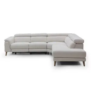 Dylan Orson Almond 5 Seater Corner Sofa with Electric Recliner - Right Facing by James Lane, a Sofas for sale on Style Sourcebook