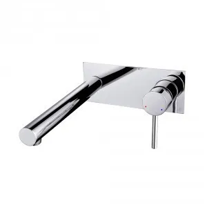 Projix Mk2 Wall Pin Lever Basin/Bath Mixer Set 220mm Spout | Made From Brass In Chrome Finish By Raymor by Raymor, a Bathroom Taps & Mixers for sale on Style Sourcebook