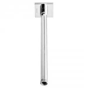 Shower Arm Ceiling Mount Straight Round Rail With Square Flange 300mm | Made From Brass In Chrome Finish By Raymor by Raymor, a Showers for sale on Style Sourcebook