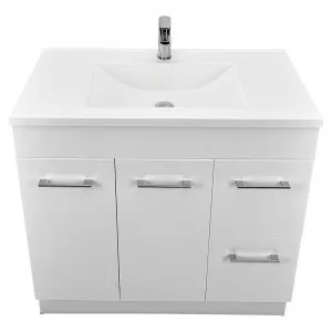 Tannah Vanity 2 Door 2 Drawer 900mm Right Hand With Kick 1Th In White By Raymor by Raymor, a Vanities for sale on Style Sourcebook