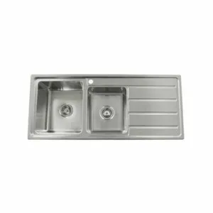 Projix 1 & 3/4 Left Hand Bowl Kitchen Sink 1Th | Made From Stainless Steel | 28L/19L By Raymor by Raymor, a Kitchen Sinks for sale on Style Sourcebook