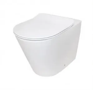 Edge II Wall Faced Toilet Suite Slim Seat 4Star In White By Raymor by Raymor, a Toilets & Bidets for sale on Style Sourcebook