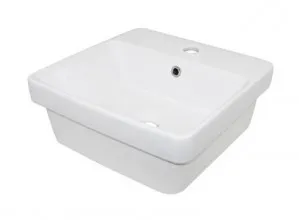 Edge II Inset Basin With Overflow 400mm X 400mm 1Th | Made From Vitreous China In White By Raymor by Raymor, a Basins for sale on Style Sourcebook