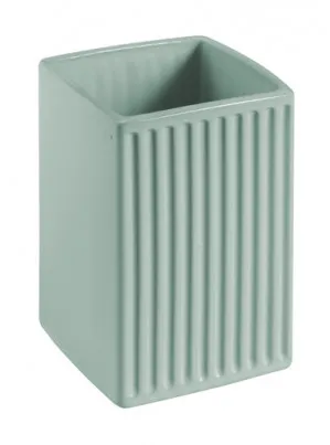 Mosman Tumbler Square | Made From Ceramic In Green By Raymor by Raymor, a Soap Dishes & Dispensers for sale on Style Sourcebook