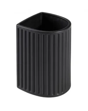 Mosman Tumbler Arch Ribbed | Made From Ceramic In Black By Raymor by Raymor, a Soap Dishes & Dispensers for sale on Style Sourcebook