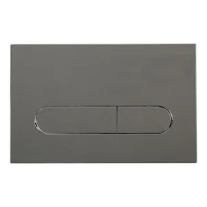 Wall Dual Flush Plate/Button Oval Matte Silver | Made From ABS In Chrome Finish By Raymor by Raymor, a Toilets & Bidets for sale on Style Sourcebook