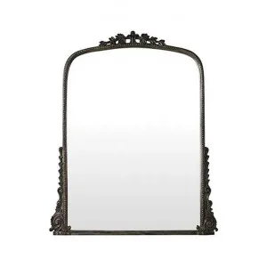 Belle Vie Baroque Iron Frame Mantle Mirror, 100cm, Aged Black by French Country Collection, a Mirrors for sale on Style Sourcebook