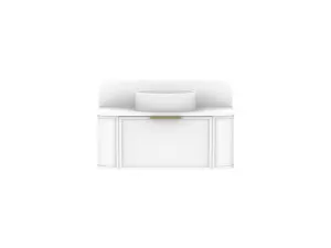 Flo 900 Centre Bowl Vanity, Ultra White by ADP, a Vanities for sale on Style Sourcebook