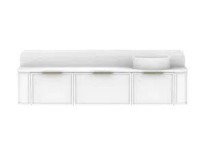 Flo 1800 Offset Bowl Vanity, Ultra White by ADP, a Vanities for sale on Style Sourcebook