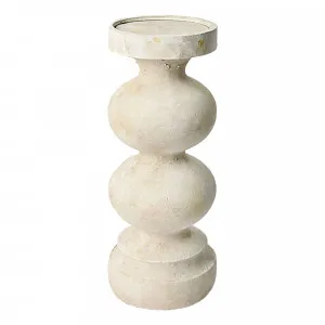 Bordon Candle Holder 12x29cm in Beige by OzDesignFurniture, a Candle Holders for sale on Style Sourcebook