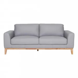 Dante 3 Seater Sofa in Leather Pewter by OzDesignFurniture, a Sofas for sale on Style Sourcebook