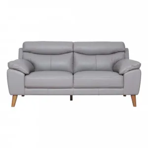 Bronco 2 Seater Sofa in Leather Pewter by OzDesignFurniture, a Sofas for sale on Style Sourcebook