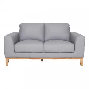 Dante 2 Seater Sofa in Leather Pewter by OzDesignFurniture, a Sofas for sale on Style Sourcebook