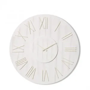 Camden Wall Clock White Wash - 68cm x 5cm by James Lane, a Clocks for sale on Style Sourcebook