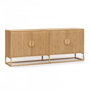 Braxton Ripple Sideboard Buffet, Natural Oak by L3 Home, a Sideboards, Buffets & Trolleys for sale on Style Sourcebook