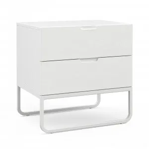 Dante 2 Drawer Bedside Table, White Oak by L3 Home, a Bedside Tables for sale on Style Sourcebook