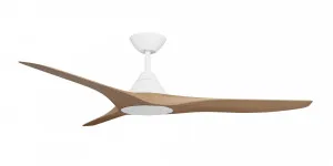 Calibo Smart CloudFan 48" (1220mm) ABS Energy Efficient DC Ceiling Cloud Fan and Remote White & Teak by Calibo, a Ceiling Fans for sale on Style Sourcebook