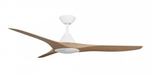 Calibo Smart CloudFan 48"(1220mm) ABS DC Ceiling Cloud Fan with 20W CCT LED Light and Remote White & Teak by Calibo, a Ceiling Fans for sale on Style Sourcebook