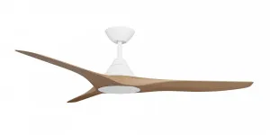 Calibo Smart CloudFan 52" (1300mm) ABS Energy Efficient DC Ceiling Cloud Fan and Remote White & Teak by Calibo, a Ceiling Fans for sale on Style Sourcebook