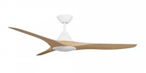 Calibo Smart CloudFan 52" (1300mm) ABS DC Ceiling Cloud Fan with 20W CCT LED Light and Remote White & Bamboo by Calibo, a Ceiling Fans for sale on Style Sourcebook