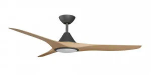 Calibo Smart CloudFan 52" (1300mm) ABS DC Ceiling Cloud Fan with 20W CCT LED Light and Remote Black & Bamboo by Calibo, a Ceiling Fans for sale on Style Sourcebook