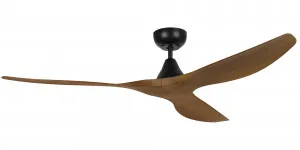 Eglo Surf 60" ABS DC Ceiling Fan Black & Teak by Eglo, a Ceiling Fans for sale on Style Sourcebook