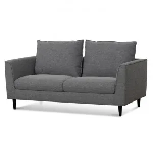 Kavan 2 Seater Fabric Sofa - Graphite Grey with Black Leg - Last One by Interior Secrets - AfterPay Available by Interior Secrets, a Sofas for sale on Style Sourcebook