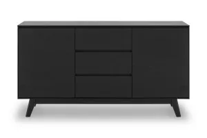 Otis Modern Wooden Sideboard, Scandi-Style, Black, by Lounge Lovers by Lounge Lovers, a Sideboards, Buffets & Trolleys for sale on Style Sourcebook