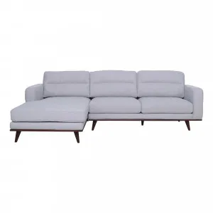 Astrid 2.5 Seater Sofa + Chaise LHF in Talent Silver / Brown Leg by OzDesignFurniture, a Sofas for sale on Style Sourcebook